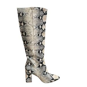 Madden Girl Snakeskin Knee High Block Heel Firefly Boots 8.5